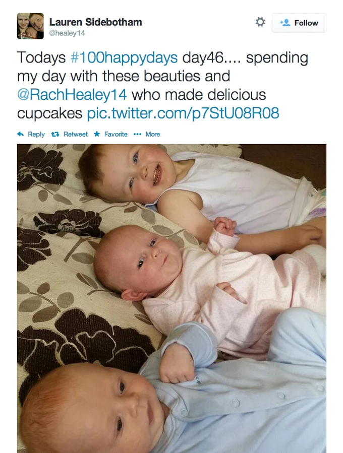 Day 46: babies and homemade cupcakes bring happiness.