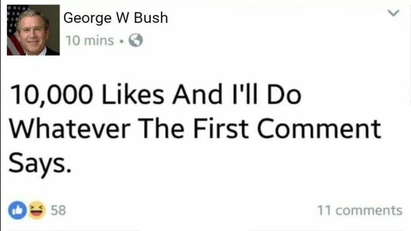 The iconic George W Bush version: the meme's primary image.