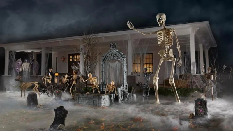 The iconic 12-foot skeleton: Home Depot's Halloween sensation.