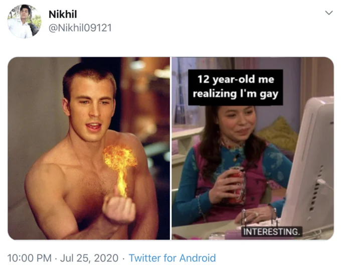 Variation: shirtless man with reaction response.