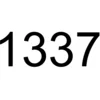 The iconic numbers: 1337 in simple typography.