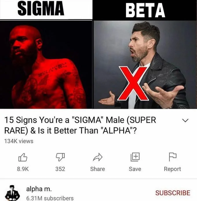 SIGMA vs BETA variation of the parody format.