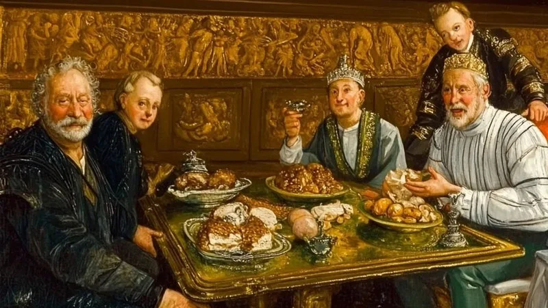 The iconic image: classical painting of the hoax.