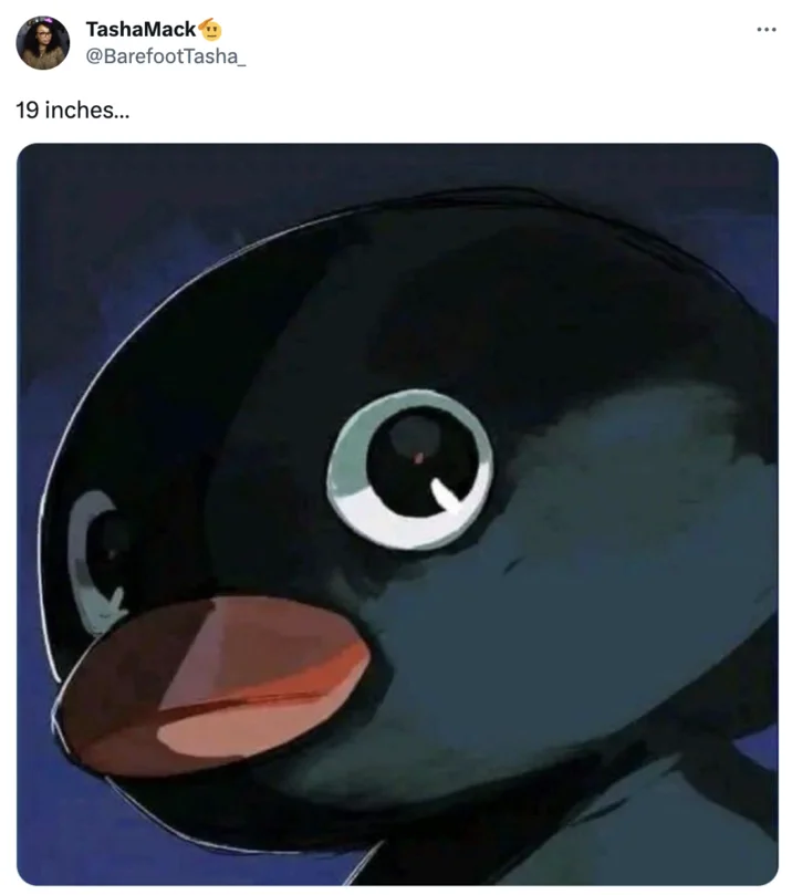 Minimal format: implying the sexual joke.