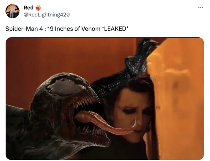 Creative adaptation: fake movie announcement with the phrase.