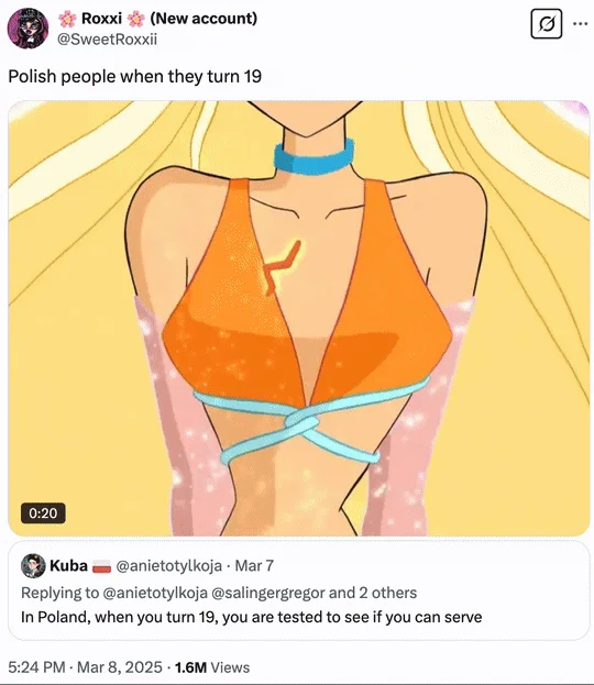 Military aesthetic: Polish person 'serving' at 19.