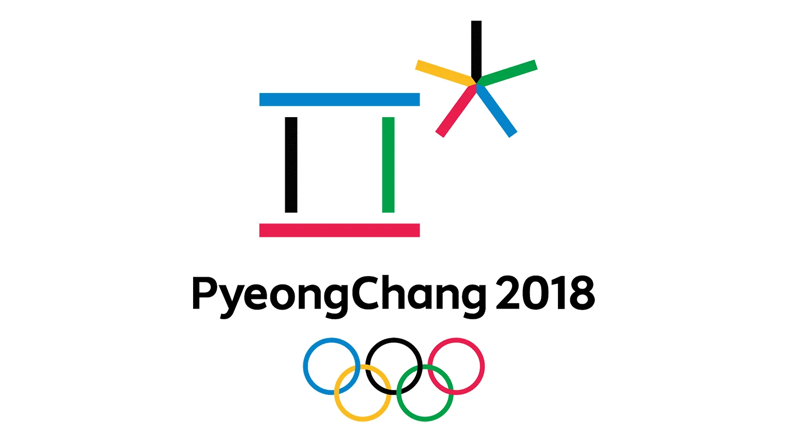 The official emblem of the PyeongChang 2018 Winter Olympic Games.