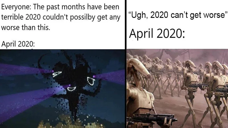 The meme collection: diverse April catastrophe variations.