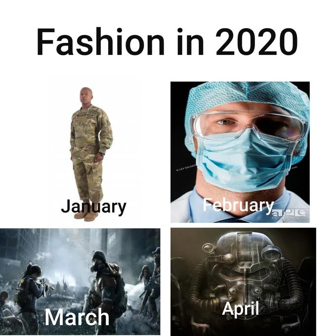 Fashion progression: January to April disaster escalation.