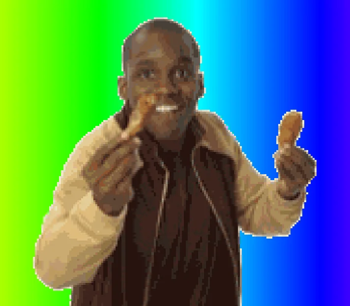 The iconic Coxinha Roll image featuring a delighted man enjoying two Brazilian fried snacks against a rainbow backdrop.