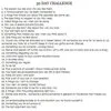 The format: numbered daily challenge checklist.