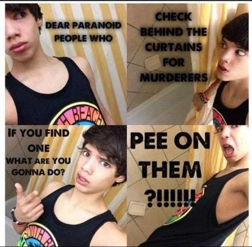 Paranoia escalation: girl's cringe story.