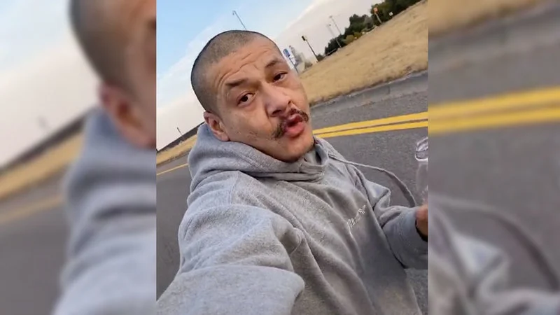 The icon: Nathan skateboarding viral moment.