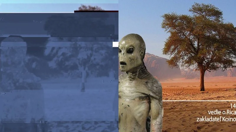 The hoax: alien overlaid on military base.