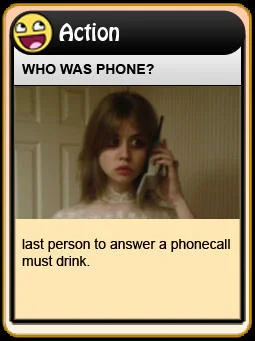 Creepypasta card: phone call consequence.