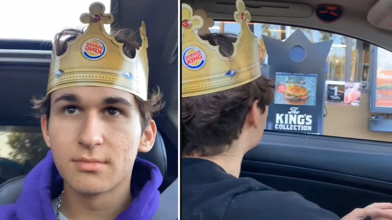 The moment: crowns and Whopper order viral video.