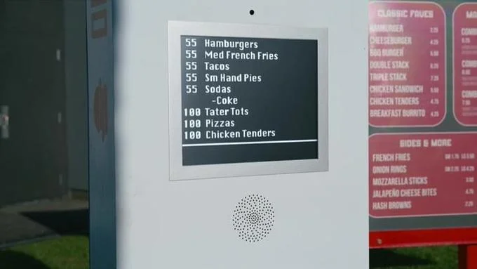 Menu variant: food items displayed on board.