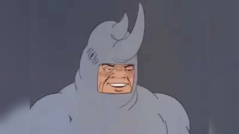 The iconic Rhino reaction image.