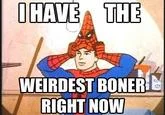 Spider-Man arms-crossed crude humor.