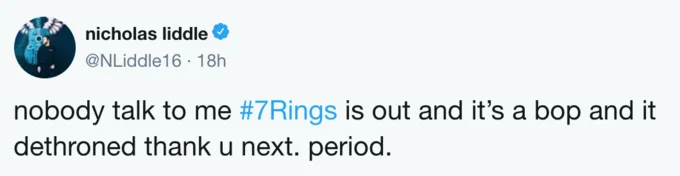 Nicholas Liddle 7 Rings comment.