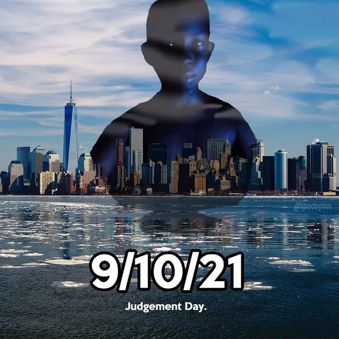 Manhattan skyline judgment day.