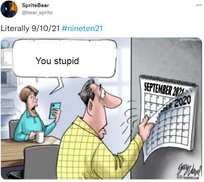 You stupid calendar meme.