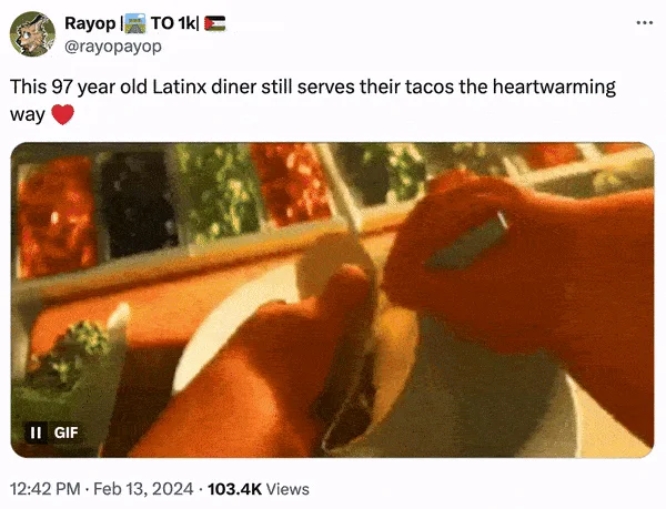 Latinx diner tacos parody.