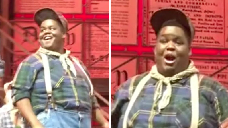 Newsies barbershop quarter performance.