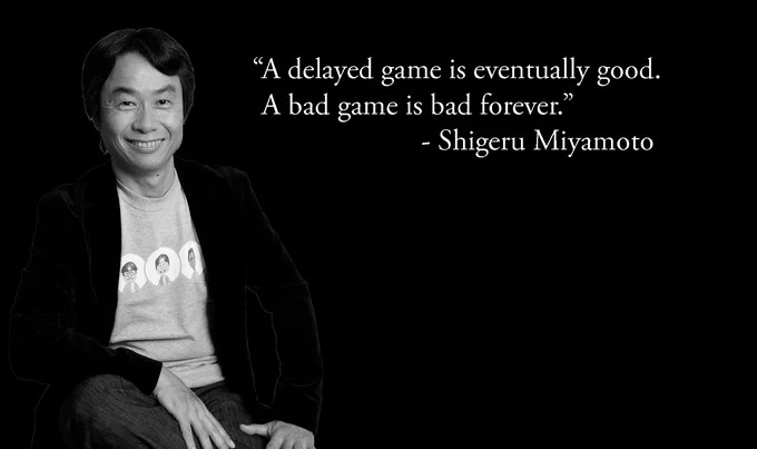 Miyamoto delayed game quote.