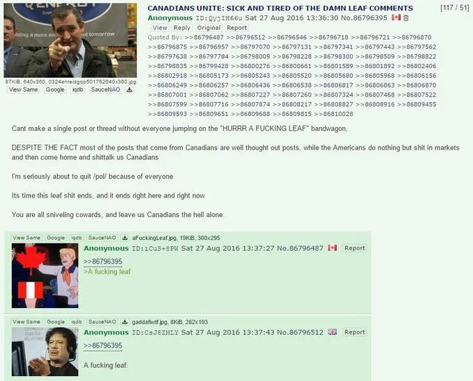 4chan thread origin discussion.