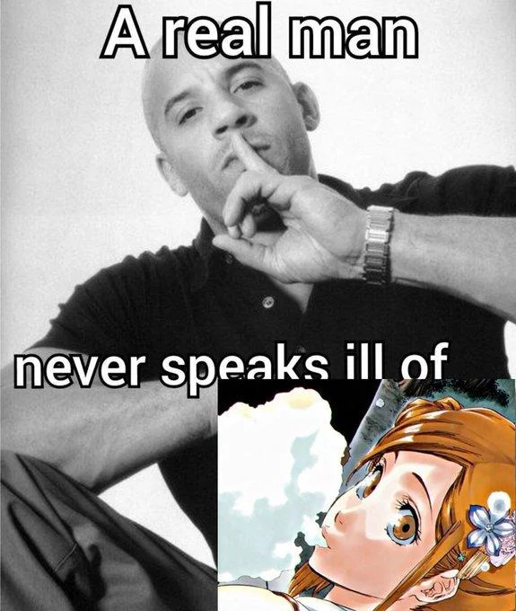 A variant of the meme paired with an anime character illustration.