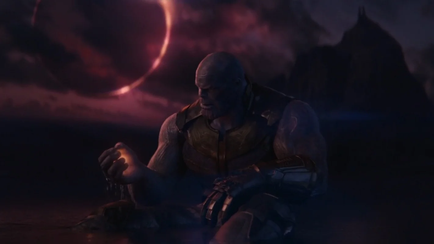 The original scene from Avengers: Infinity War (2018) on the planet Vormir, where the 'A Soul for a Soul' line is spoken.