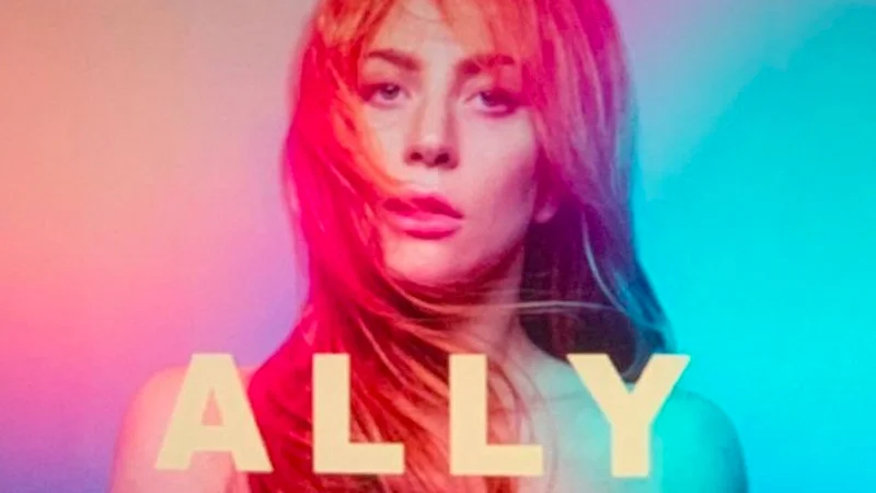 The original 'Ally' promotional poster from A Star Is Born (2018), featuring Lady Gaga in Warner Bros.' character-name marketing campaign.