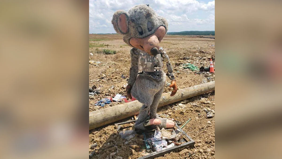 The now-iconic photograph of an abandoned Chuck E. Cheese animatronic discovered at a landfill, which sparked widespread fascination online.