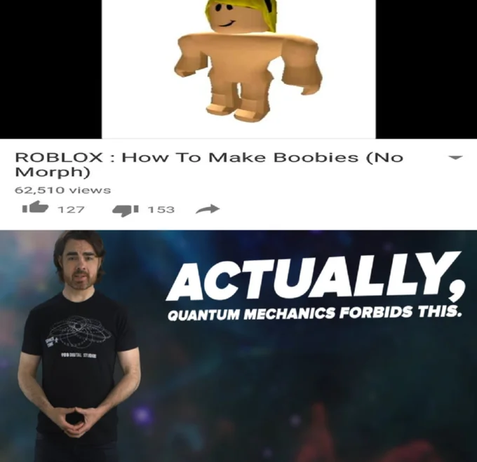 The template deployed as a reaction to an absurd Roblox tutorial video.
