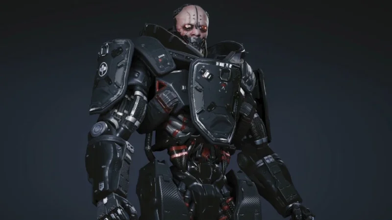 Adam Smasher, the fully-augmented cyborg antagonist from Cyberpunk 2077 and Edgerunners.