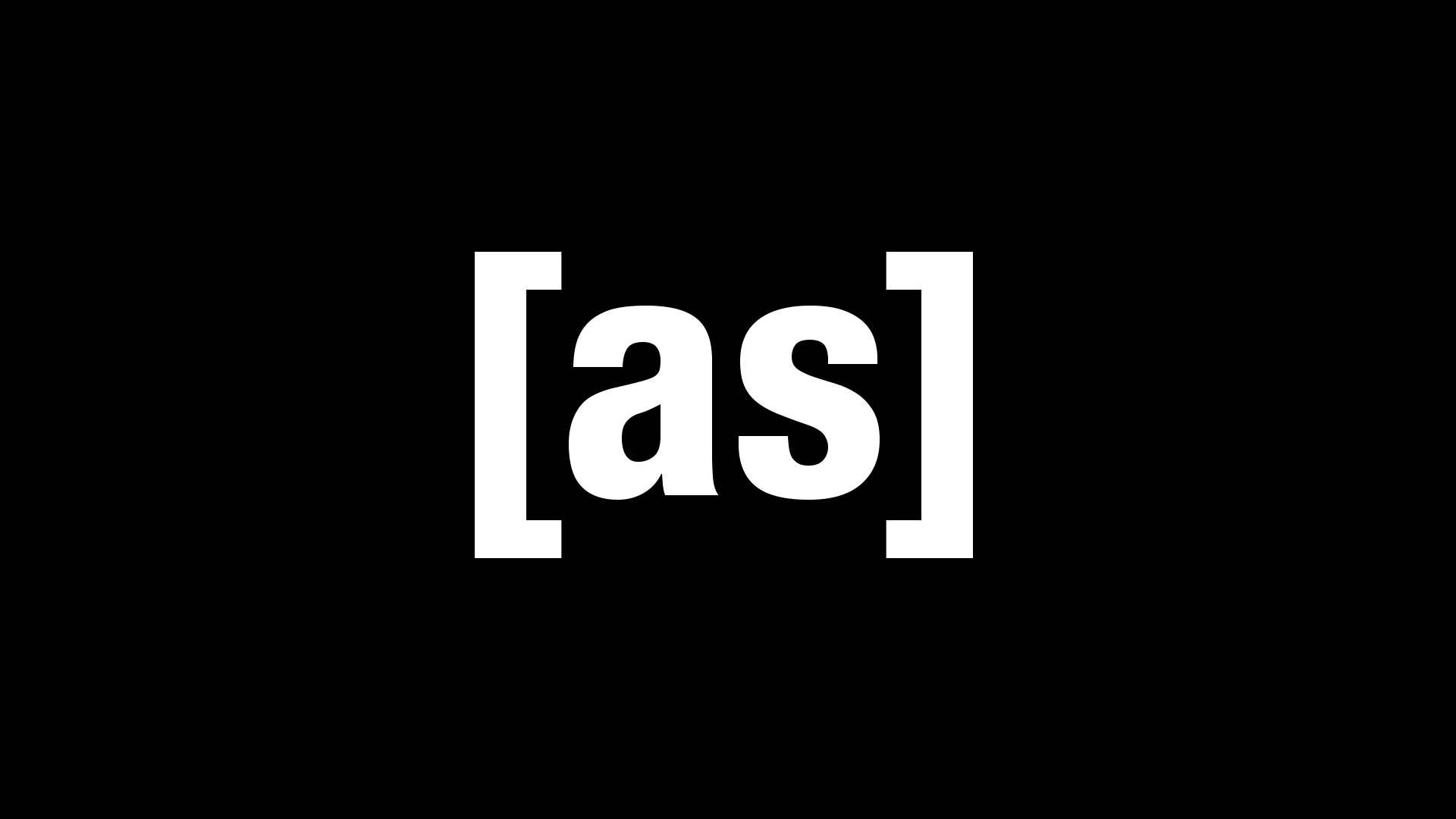 The iconic '[as]' bumper logo used by Cartoon Network's late-night programming block Adult Swim.