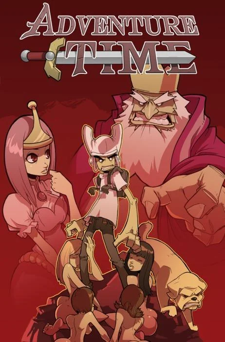 Stylised comic cover art of Adventure Time characters in a more mature illustration style.