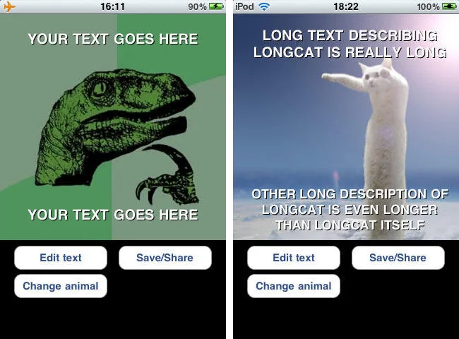 Advice Animals editor interface.