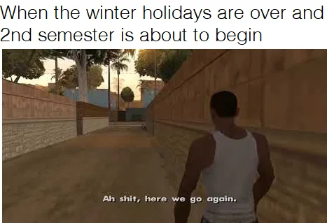 Winter holidays school semester.