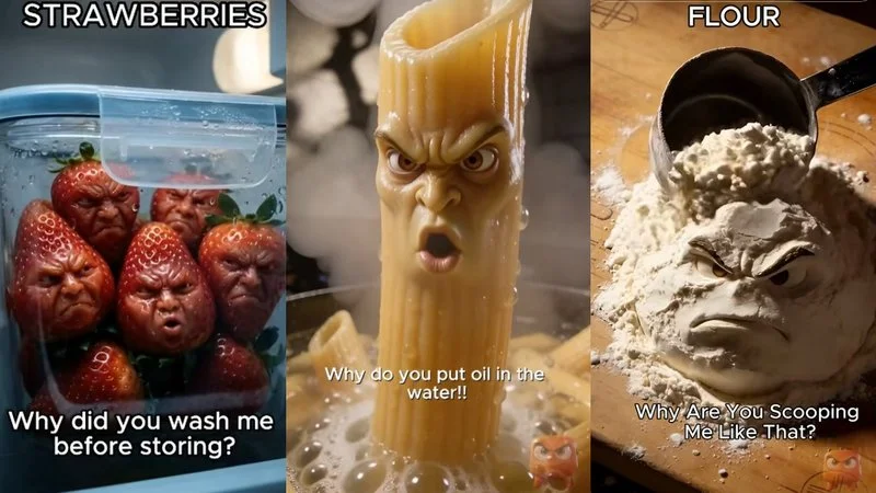 Angry foods cooking instruction.