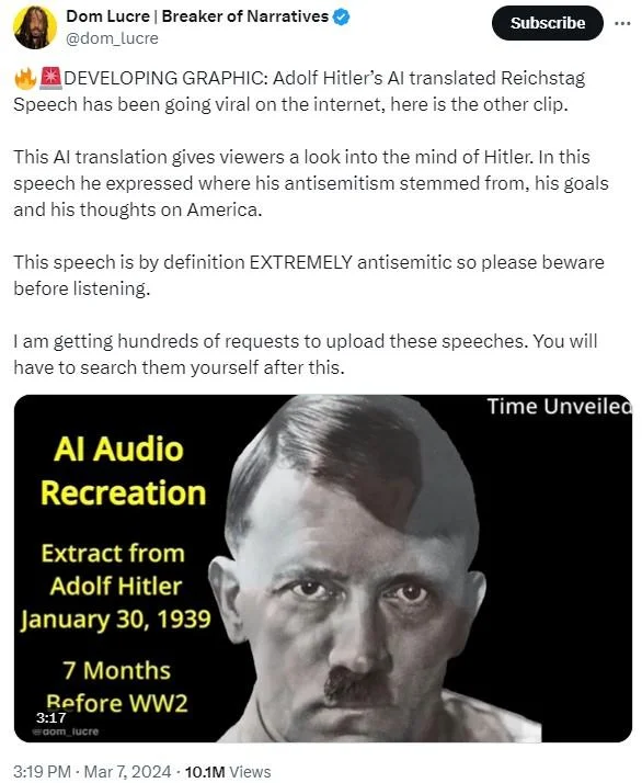 Dom Lucre Hitler translation post.