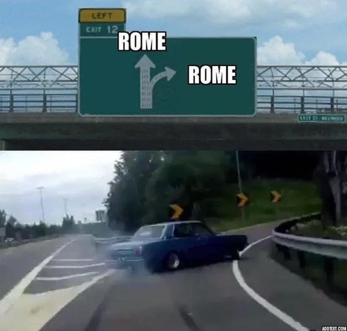 Highway exit Rome directions.