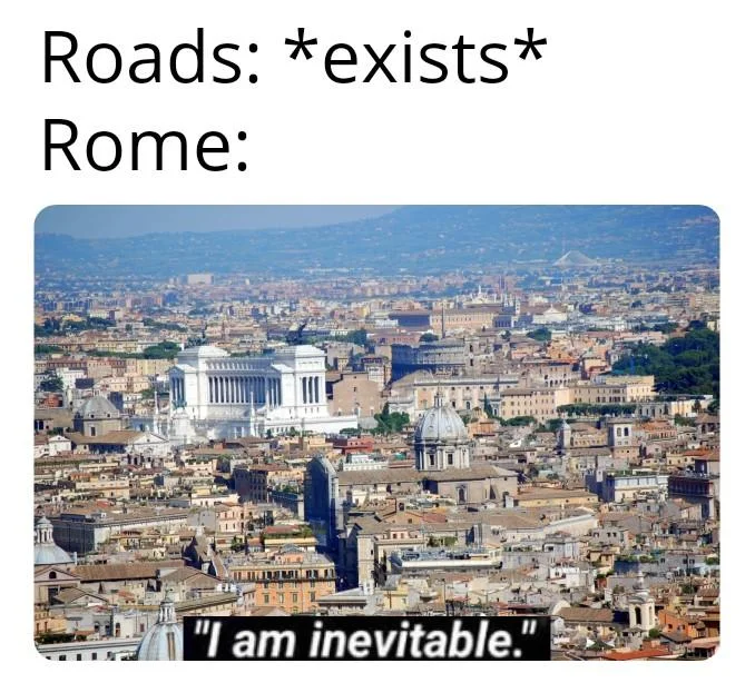 Inevitable Rome aerial view.