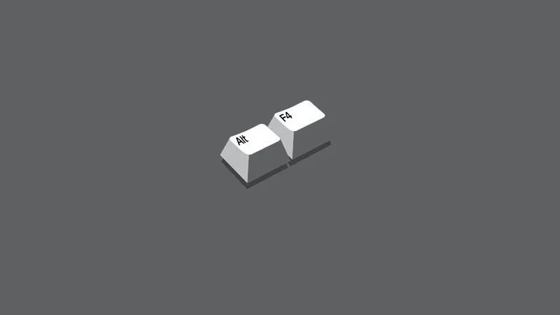 Alt-F4 keyboard keys.