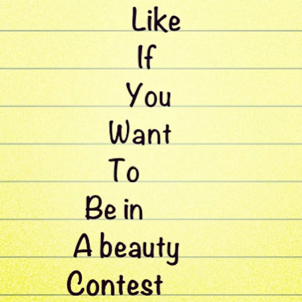 The full-size version of the 'Like If You Want To Be in A Beauty Contest' bait graphic circulated on social media.