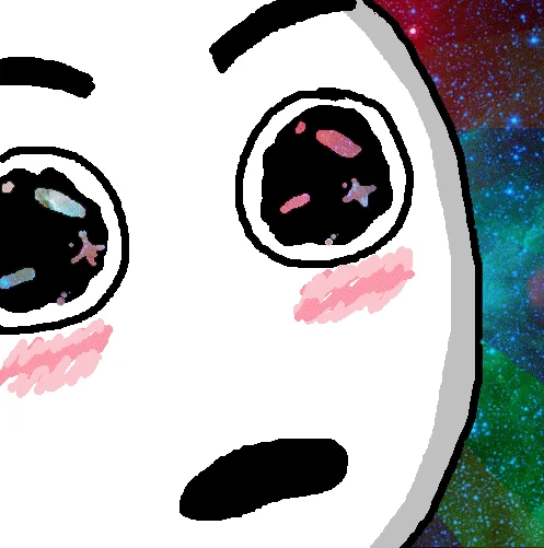 The iconic 'Amazed Face' rage comic character with wide starry eyes expressing wonder and astonishment.