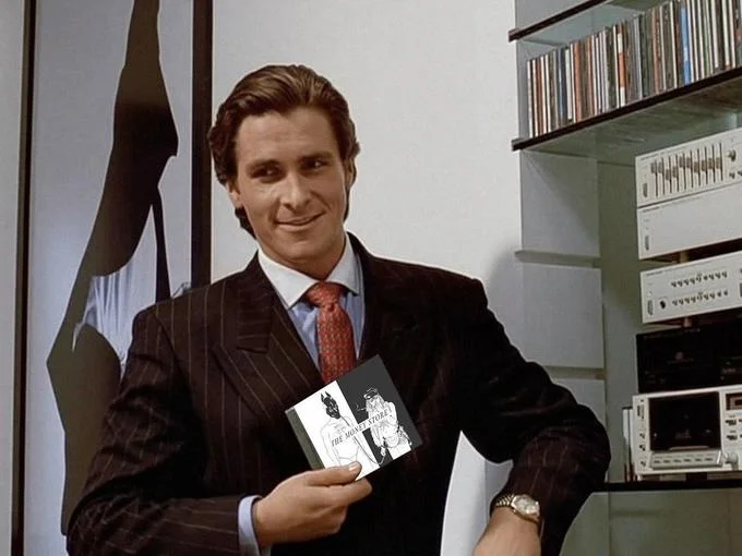 A parody variant of the Patrick Bateman album recommendation meme featuring a fictional 'Monkey Torturer' cover.
