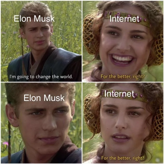 Elon Musk expectations versus reality variation.