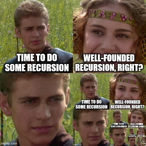 Recursion twist on the classic false promise format.